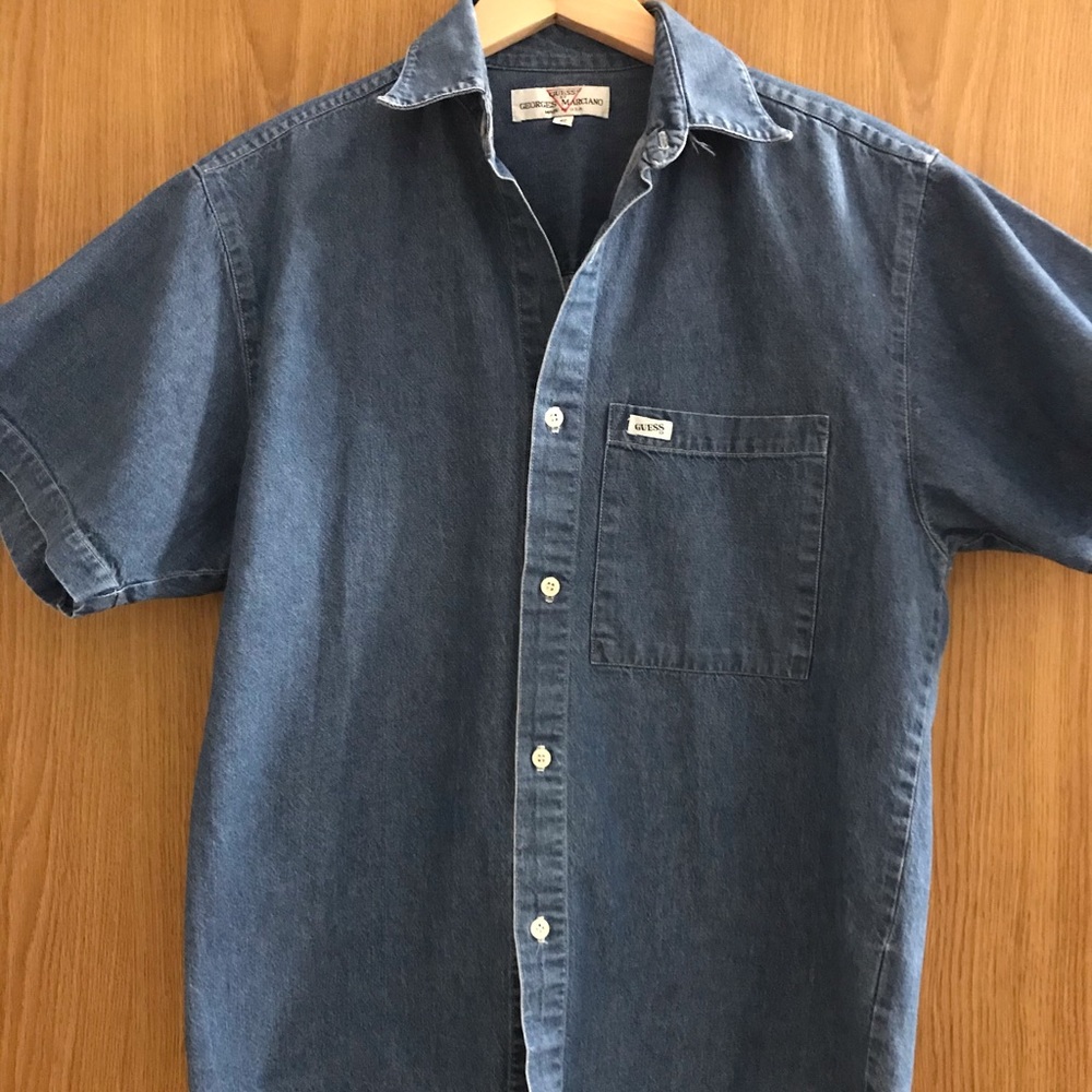 3/$30 Vintage GUESS Georges Marciano Denim Button Down